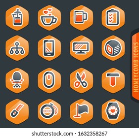 Office vector icons for user interface design