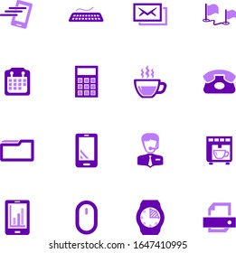Office vector icons for user interface design