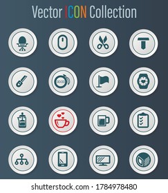 Office vector icons for user interface design