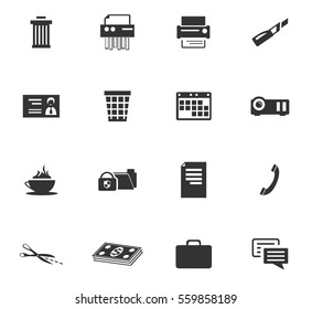 office vector icons for user interface design