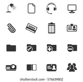 office vector icons for user interface design