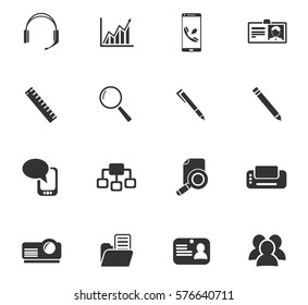 office vector icons for user interface design