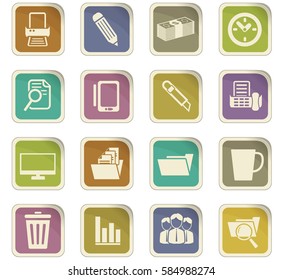 office vector icons for user interface design