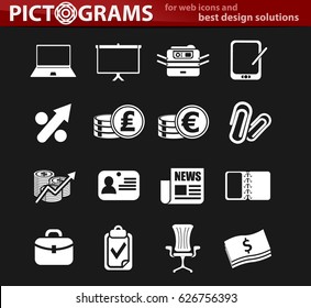 office vector icons for user interface design