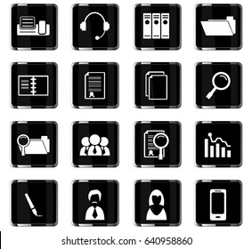 office vector icons for user interface design