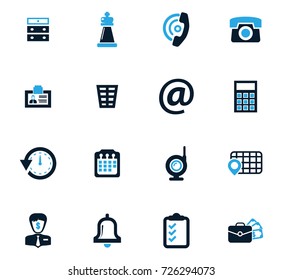 Office vector icons for user interface design