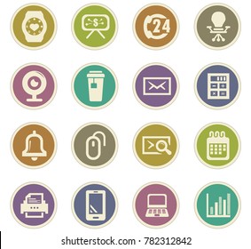 Office vector icons for user interface design