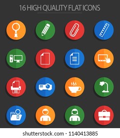 office vector icons for web and user interface design