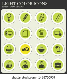 office vector icons for web and user interface design