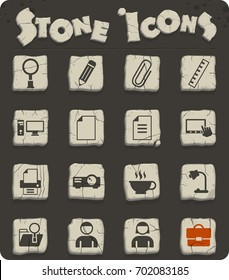 office vector icons for web and user interface design