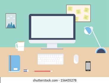 Office vector illustration