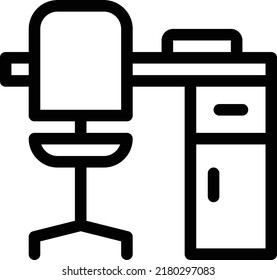 office Vector illustration on a transparent background.Premium quality symmbols.Stroke vector icon for concept and graphic design.