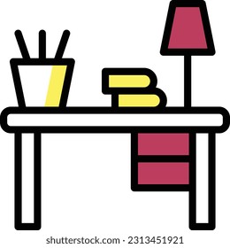 ilustración de Office Vector en un fondo transparente. Símbolos de calidad superior. Iconos vectoriales de color de línea para el concepto y el diseño gráfico.