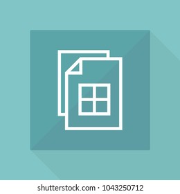 Office vector line icon