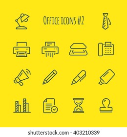 Office Vector Line Icons Set 2