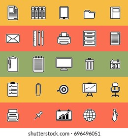 Office Vector Line Icons Set