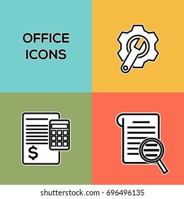 Office Vector Line Icons Set