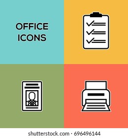 Office Vector Line Icons Set
