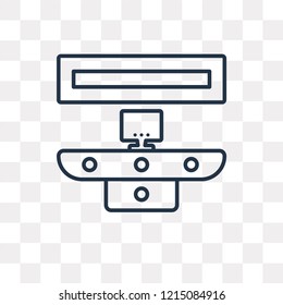 Office vector outline icon isolated on transparent background, high quality linear Office transparency concept can be used web and mobile