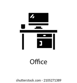 Office vector Solidicon for web isolated on white background EPS 10 file