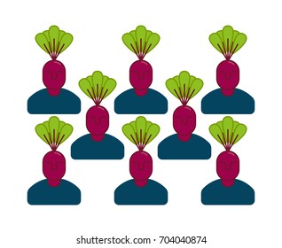 Office vegetables garden. Manager beet . Vegetable Department at office
