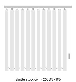 office vertical blinds flat clipart vector illustration