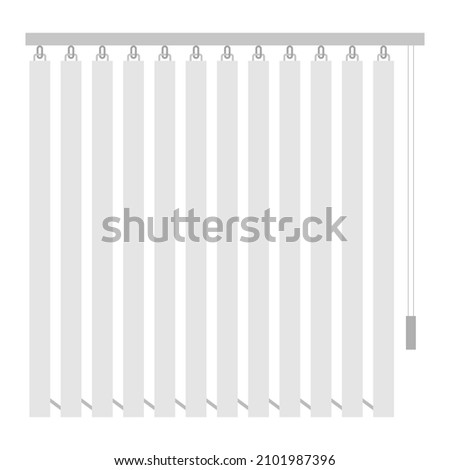 office vertical blinds flat clipart vector illustration