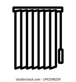Office Vertical Blinds Icon. Bold outline design with editable stroke width. Vector Illustration.