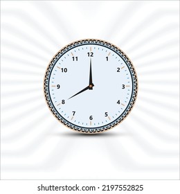 Office Wall Clock Icon set Design Template Closeup in Vector. Mock-up for branding and advertising isolated on transparent background.