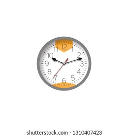 office wall clock vector on white background