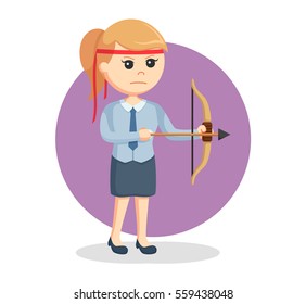 office warrior with bow