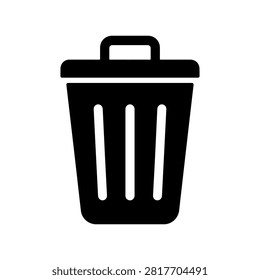office waste bin trash container icon