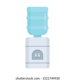 Office water cooler icon. Flat illustration of office water cooler vector icon for web design