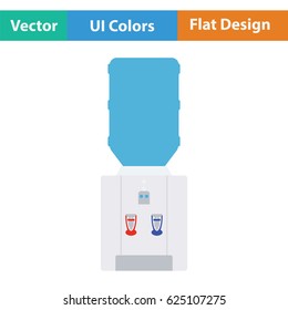 Office water cooler icon. Flat design. Vector illustration.