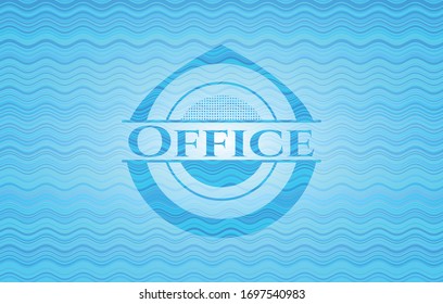 Office water style emblem. Vector Illustration. Detailed.