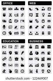 office, web, education and business icons set