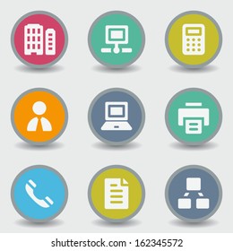Office web icons, color circle buttons