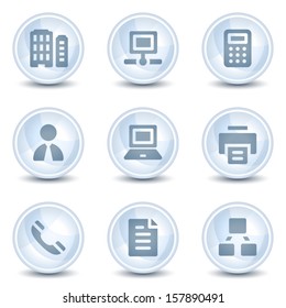 Office web icons, light blue glossy circle  buttons