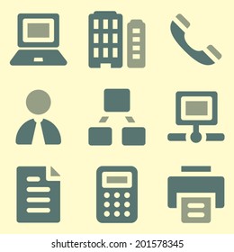Office web icons set