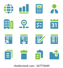 Office web icons set