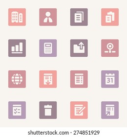 Office web icons set