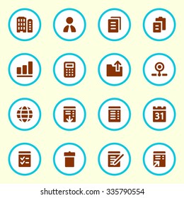 Office web icons set