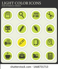 office web icons for user interface design