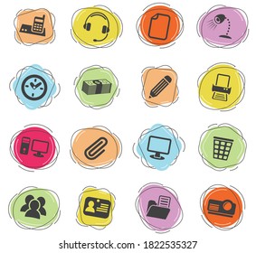office web icons for user interface design