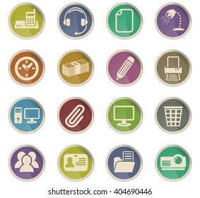 office web icons for user interface design