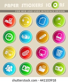 office web icons for user interface design