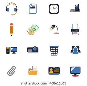 office web icons for user interface design