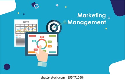 office website flat design easy to use template mobile apps management idea 