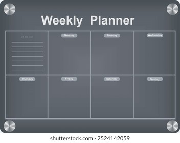 Office weekly planner. vector illustration