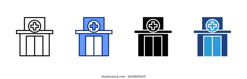 Colección de múltiples estilos de hoja de iconos de bienestar de oficina